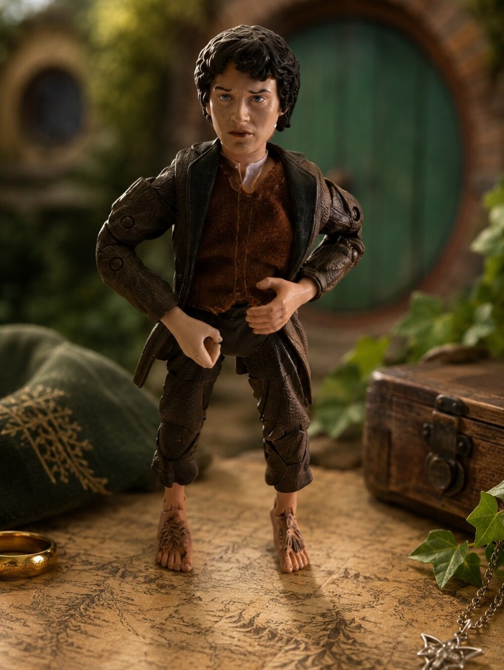 Frodo Baggins 8" Figure 2005 Lord of the Rings LOTR Tolkien Collectible